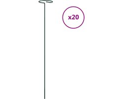 vidaXL - Plantenstaken - 20 - st - 40 - cm - staal - donkergroen
