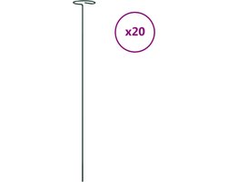 vidaXL - Plantenstaken - 20 - st - 61 - cm - staal - donkergroen