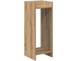 vidaXL - Plantenstand - Artisanaal - eiken - 30 - x - 30 - x - 80 - cm - Bewerkt - hout