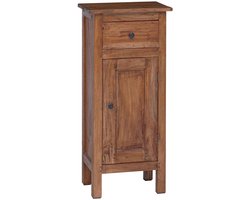 vidaXL - Plantenstand - met - lade - Bruin - 36 - x - 25 - x - 80 - cm - Mahonie - Hout