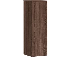 vidaXL - Plantenstandaard - 33x33x100 - cm - bewerkt - hout - bruin - eikenkleurig