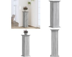 vidaXL Plantenstandaard 33x33x100 cm bewerkt hout grijs sonoma eiken - Plantenstandaard - Plantenstandaards - Planten Standaard - Plantenhouder