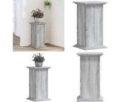 vidaXL Plantenstandaard 33x33x60 cm bewerkt hout grijs sonoma eiken - Plantenstandaard - Plantenstandaards - Planten Standaard - Plantenhouder