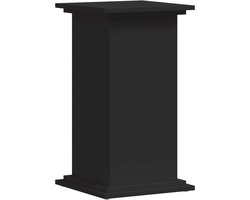 vidaXL - Plantenstandaard - 33x33x60 - cm - bewerkt - hout - zwart