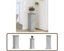 vidaXL Plantenstandaard - 33x33x80 cm - Grijs Sonoma Eiken Plantenstandaard - Houten Plantendrager - Indoor Plantenhouder - Grijze Plantenpot - Plantaar Stand