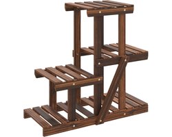 vidaXL - Plantenstandaard - 58x25x51 - cm - massief - vurenhout