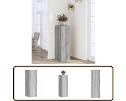 vidaXL Plantenstandaard Grijs Sonoma Eiken 100cm Plantenstandaard - Houten Plantendrager - Indoor Plantenbak - Sierlijke Plantenhouder - Grijze Plantenstandaard