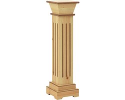vidaXL - Plantenstandaard - klassieke - zuil - vierkant - 17x17x66 - cm - MDF - hout
