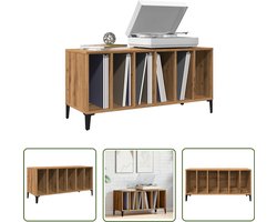vidaXL Platenkast 100x38x48 cm bewerkt hout artisanaal eikenkleur - Dynamo Meter - Sleutelset - Gereedschap - Handgereedschap - Drapers Tools