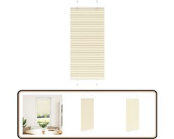 vidaXL Plisségordijn 60x100 cm - Crème Polyester Plisségordijn - Rolgordijnen - Raamdecoratie - Crème Kleur - Privacy Gordijn