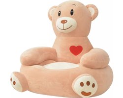 vidaXL - Pluche - kinderstoel - beer - bruin