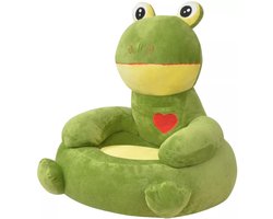 vidaXL - Pluche - kinderstoel - kikker - groen