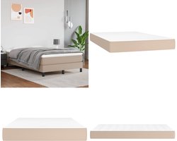 vidaXL Pocketveringmatras 120x200x20 cm kunstleer cappuccinokleurig - Pocketveringmatras - Pocketveringmatrassen - Matras - Pocketvering Matras
