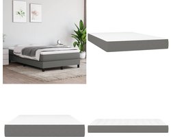 vidaXL Pocketveringmatras 120x200x20 cm stof donkergrijs - Pocketveringmatras - Pocketveringmatrassen - Matras - Pocketvering Matras