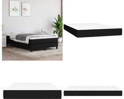vidaXL Pocketveringmatras 120x200x20 cm stof zwart - Pocketveringmatras - Pocketveringmatrassen - Matras - Pocketvering Matras