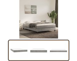 vidaXL Pocketveringmatras 140x190x20 cm Fluweel Pocketveringmatras - Matras - Fluweel Matras - Zachte Matras - Medium Hard Matras