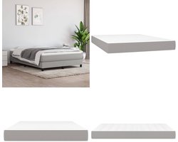 vidaXL Pocketveringmatras 140x190x20 cm stof lichtgrijs - Pocketveringmatras - Pocketveringmatrassen - Matras - Pocketvering Matras
