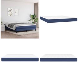 vidaXL Pocketveringmatras 180x200x20 cm stof blå - Pocketveringmatras - Pocketveringmatrassen - Matras - Pocketvering Matras