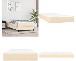vidaXL Pocketveringmatras 80x200x20 cm stof crèmekleurig - Pocketveringmatras - Pocketveringmatrassen - Matras - Pocketvering Matras