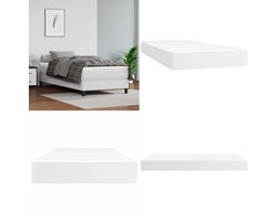 vidaXL Pocketveringmatras 90x190x20 cm kunstleer wit - Pocketveringmatras - Pocketveringmatrassen - Matras - Pocketvering Matras