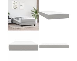 vidaXL Pocketveringmatras 90x200x20 cm stof lichtgrijs - Pocketveringmatras - Pocketveringmatrassen - Matras - Pocketvering Matras