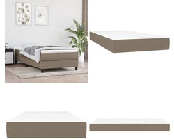 vidaXL Pocketveringmatras 90x200x20 cm stof taupe - Pocketveringmatras - Pocketveringmatrassen - Matras - Pocketvering Matras