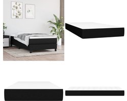 vidaXL Pocketveringmatras 90x200x20 cm stof zwart - Pocketveringmatras - Pocketveringmatrassen - Matras - Pocketvering Matras