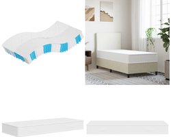 vidaXL Pocketveringmatras middelhard-hard 90x200 cm - Pocketveringmatras - Pocketveringmatrassen - Matras Pocketvering - Matras Pocketveren