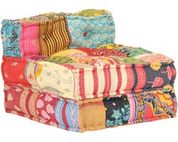 vidaXL - Poef - modulair - stof - patchwork
