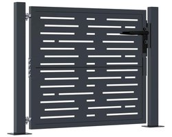 vidaXL - Poort - 100x100 - cm - met - vierkant - staal - antracietkleurig