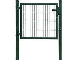 vidaXL - Poort - 100x100 - cm - staal - groen