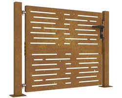 vidaXL - Poort - 100x100 - cm - vierkant - cortenstaal