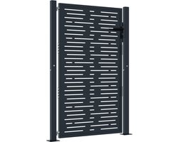 vidaXL - Poort - 100x125 - cm - met - vierkant - staal - antracietkleurig