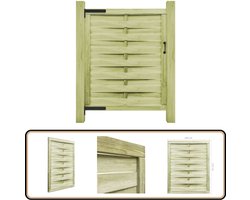 vidaXL Poort 100x125cm - Groen Geïmpregneerd Grenen Tuinpoort - Grenenhouten Poort - Tuingrens - Privacy Scherm - Buitendecoratie