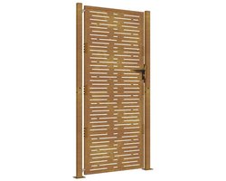 vidaXL - Poort - 100x175 - cm - vierkant - cortenstaal