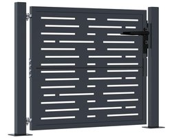vidaXL - Poort - 100x75 - cm - met - vierkantontwerp - staal - antracietkleurig