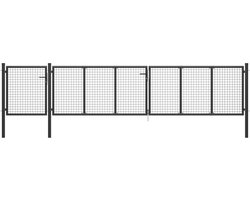 vidaXL - Poort - 500x75 - cm - staal - antraciet
