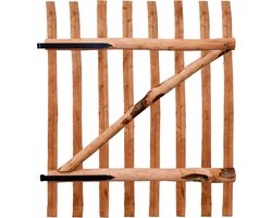 vidaXL - Poort - enkel - 100x120 - cm - geïmpregneerd - hazelaarhout