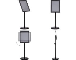 vidaXL Posterstandaard A3 aluminiumlegering zwart - Reclameposterstandaard - Reclameposterstandaards - Reclameposterstandaarden - Posterstandaard