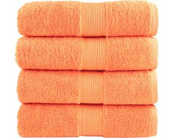 vidaXL - Premium - washandjes - SOLUND - 4 - stuks - oranje - 30x30 - cm - 600 - g/m2