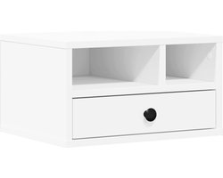 vidaXL - Printerkastje - 40x32x22,5 - cm - bewerkt - hout - wit