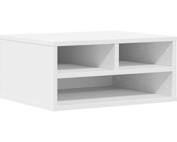 vidaXL - Printerkastje - 49x40x22,5 - cm - bewerkt - hout - wit