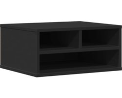 vidaXL - Printerkastje - 49x40x22,5 - cm - bewerkt - hout - zwart