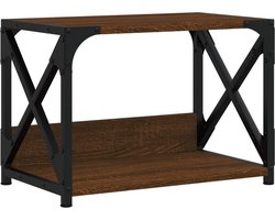 vidaXL - Printerstandaard - 44x26x31,5 - cm - bewerkt - hout - bruin - eikenkleur