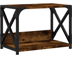 vidaXL - Printerstandaard - 44x26x31,5 - cm - bewerkt - hout - gerookt - eikenkleur