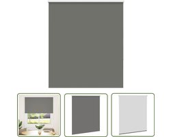vidaXL Privacy Gordijnen - Rolgordijn - Rolgordijn verduisterend 135x175 cm stofbreedte 131,6 cm grijs - Lichtwerende Gordijnen - Interieur Decoratie - Woonkamer Gordijnen