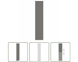 vidaXL Privacy Gordijnen - Rolgordijn - Rolgordijn verduisterend 40x230cm stofbreedte 35,7 cm polyester - Lichtwerende Gordijnen - Interieur Decoratie - Woonkamer Gordijn