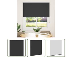 vidaXL Privacy - Rolgordijnen - Rolgordijn verduisterend 125x130 cm stofbreedte 121,6 cm zwart - Lichtwerend - Blackout - Decoratief