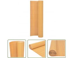 vidaXL Pvc Schutting - Tuin Hek - Tuinafscheiding dubbelzijdig 110x500 cm geel - Buitenschildering - Zonwering - Windscherm