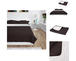 vidaXL Quilt - Quilts - Dekbed - Dekbedden - Bedsprei dubbelzijdig 230x260 cm quilt crème en bruin